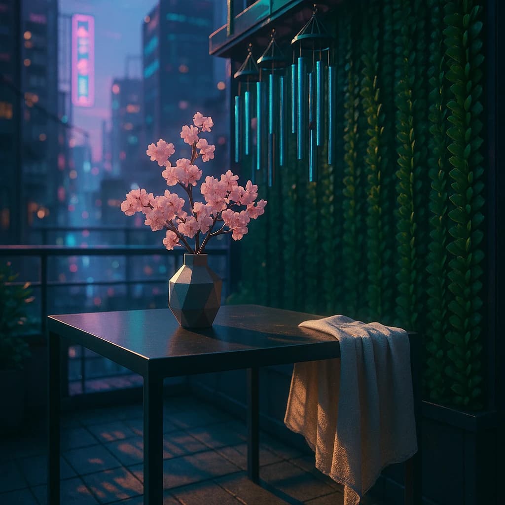 Cyberpunk Blossoms: A Palette for Tomorrow