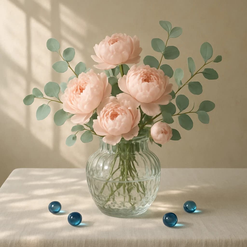 Liquid-Glass Serenity: A Palette of Tranquility