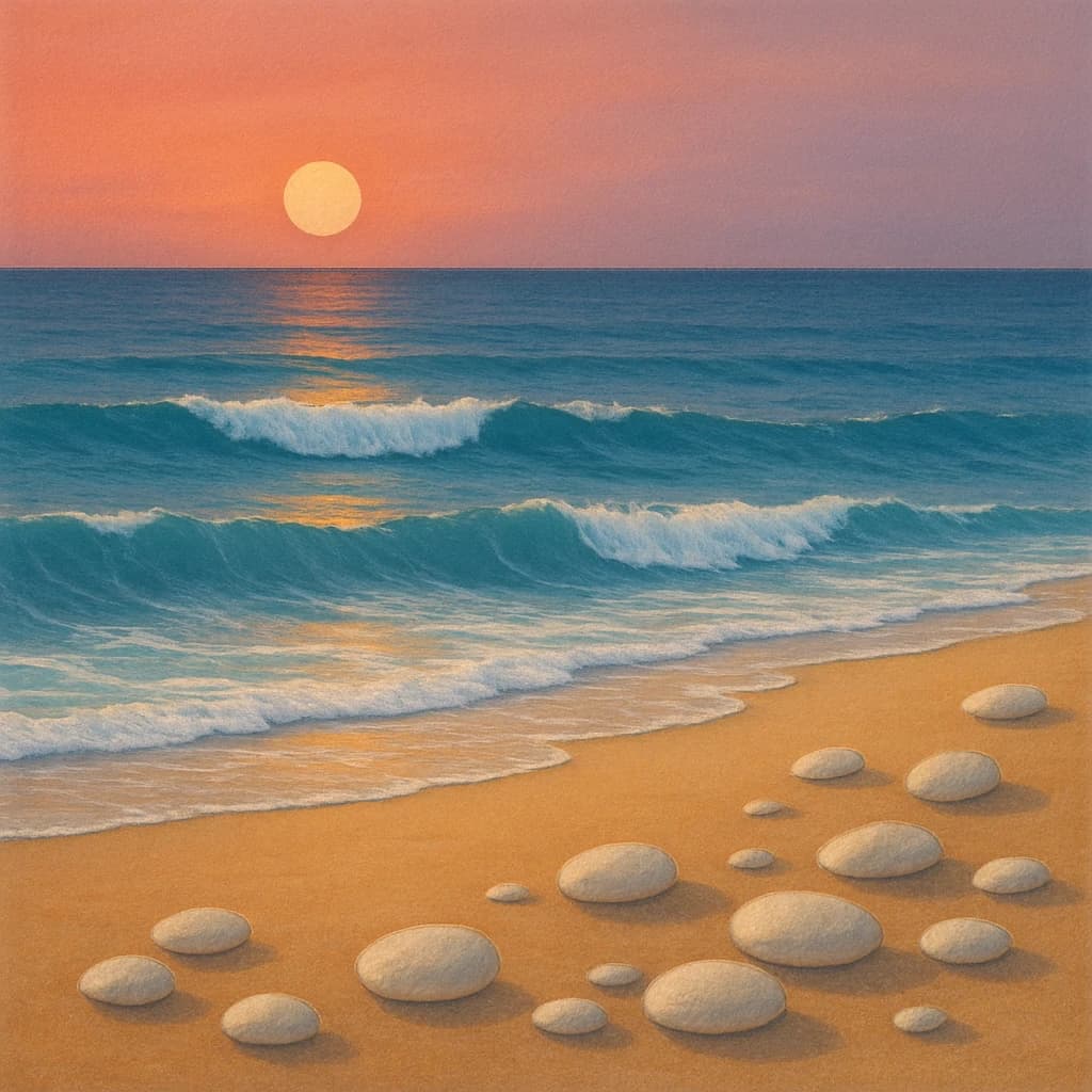 Ethereal Coastline: A Palette of Serenity