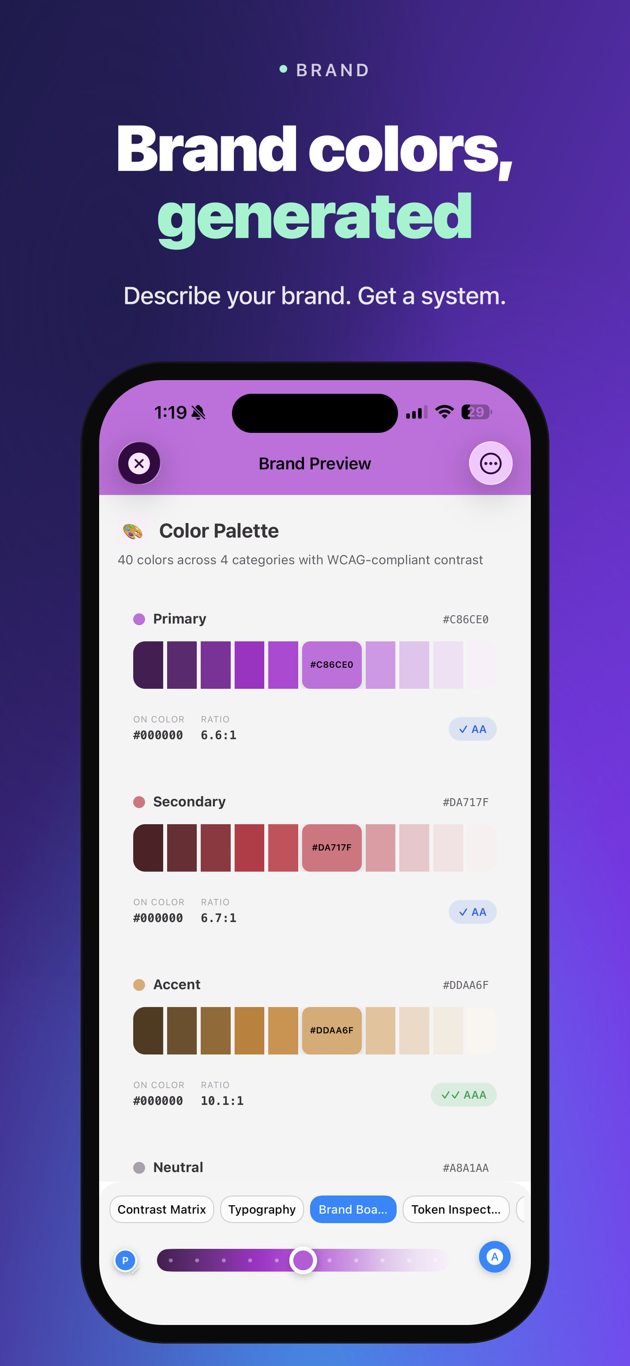 AI brand palette